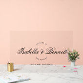Elegant Modern Wedding Welcome Script Calligraphy Acryl Bord (Huwelijk)