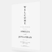 Elegant Modern Wedding Welkom Acryl Bord (Hoek)