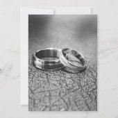 ELEGANT & MODERN Wering-uitnodiging zwart whit Kaart (Achterkant)