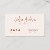 Elegant Modern Western Vrouwelijk Regenboog Boho C Visitekaartje (Achterkant)