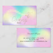 Elegant Modern, Whisk, Koken Holografisch Visitekaartje (Voorkant / Achterkant)