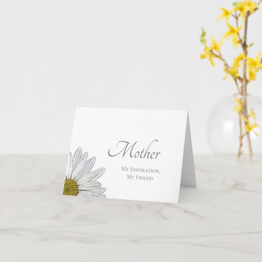 Elegant modern White Daisy Simple Moederdag Kaart