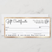 Elegant modern White Gold Border Gift Certificate (Voorkant)