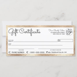 Elegant modern White Gold Border Gift Certificate