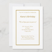 ELEGANT MODERN WHITE GOLD GLITTER SIMPEL KAART (Voorkant)