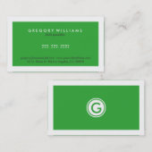 Elegant Modern White & Green SEO Specialist Visitekaartje (Voorkant / Achterkant)