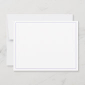 Elegant modern White Lavender Script Monogram Notitiekaartje (Achterkant)