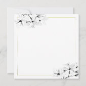 Elegant modern White Magnolia Square Vrijgezellenf Kaart (Achterkant)