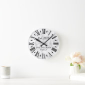 Elegant Modern White Marble Ronde Klok (Huis)