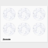 Elegant Modern White Marble Ronde Sticker (Vel)