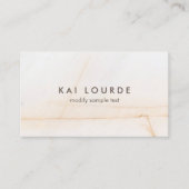 Elegant modern White Marble Stone Professional Visitekaartje (Voorkant)