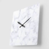 Elegant Modern White Marble Vierkante Klok (Hoek)