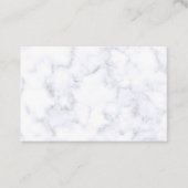 Elegant Modern White Marble Visitekaartje (Voorkant)