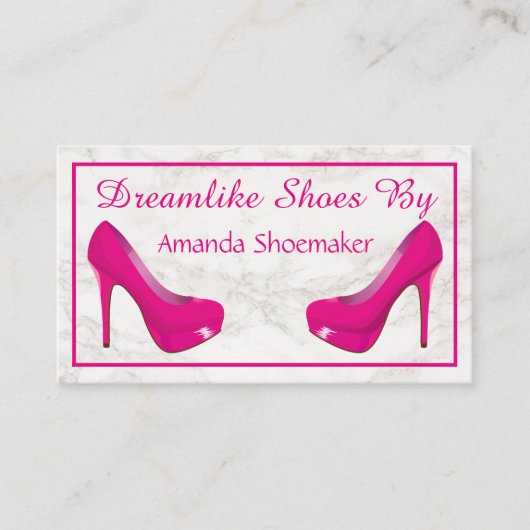 Elegant Modern White Marble Visitekaartje (Voorkant)