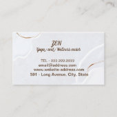 ELEGANT MODERN WHITE PROFESSIONAL YOGA WELLNESS BU VISITEKAARTJE (Achterkant)