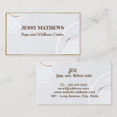 ELEGANT MODERN WHITE PROFESSIONAL YOGA WELLNESS BU VISITEKAARTJE (Voorkant / Achterkant)