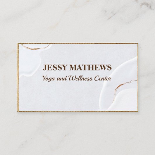 ELEGANT MODERN WHITE PROFESSIONAL YOGA WELLNESS BU VISITEKAARTJE (Voorkant)