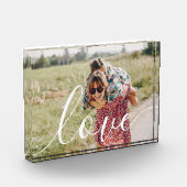 Elegant Modern White Script Love Fotoblokken (Links)