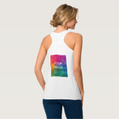 Elegant Modern White Sjabloon Trendy Custom Tanktop (Volledige Achterkant)