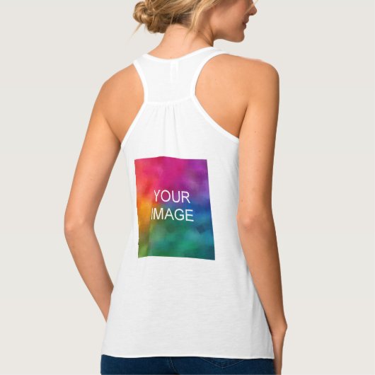 Elegant Modern White Sjabloon Trendy Custom Tanktop (Achterkant)
