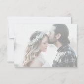 Elegant Modern White Wedding Enclosure Kaart (Achterkant)