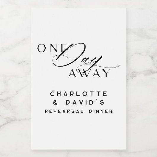 Elegant modern wijn etiket (Enkel label)