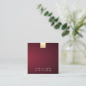 Elegant modern wijngradiënt Gold Loyalty Punch Vierkante Visitekaartje (Staand voorkant)