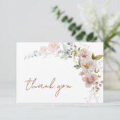 Elegant Modern Wildflower Baby shower Bedankkaart (Staand voorkant)