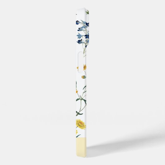 Elegant Modern Wildflower Naam op wit Case-Mate iPhone Case (Achterkant / Rechts)