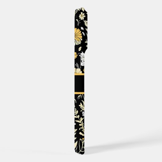 Elegant Modern Wildflowers monograme iPhone Hoesje (Rechterkant)