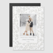 Elegant Modern Winter Botanische foto-Zilver (Voorkant / Achterkant)