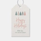 Elegant Modern Winter Happy Holidays Cadeaulabel (Voorkant)