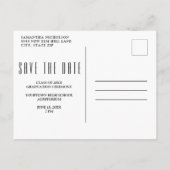 Elegant modern wit Afstuderen 4 Foto collage Uitnodiging Briefkaart (Achterkant)