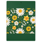 Elegant modern wit geel Floral design Klembord (Achterkant)