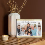 Elegant modern wit & goud voeg uw fotoserie toe fotoplaat<br><div class="desc">Eenvoudige sjabloon met een minimale lay-out om u aan te passen aan jouw naam,  tekst en foto's. Let erop dat het goud wordt gesimuleerd met bedrukte inkt.</div>