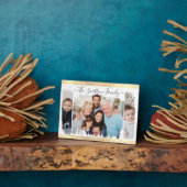 Elegant modern wit & goud voeg uw fotoserie toe fotoplaat (Zijkant)