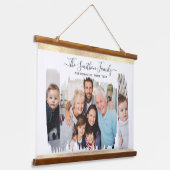 Elegant modern wit & goud voeg uw fotoserie toe hangend wandkleed (Gebogen)