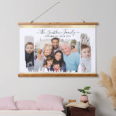 Elegant modern wit & goud voeg uw fotoserie toe hangend wandkleed (Slaapkamer)