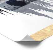 Elegant modern wit & goud voeg uw fotoserie toe poster (Hoek)