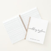 Elegant Modern Wit Huwelijksplannen Hart Notitieboek (Binnen)