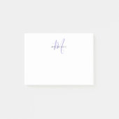 Elegant Modern Wit Lavendel Schrift Monogram Post-it® Notes (Voorkant)