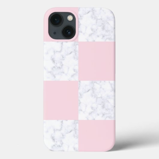 Elegant modern wit marmer roze gerookt Case-Mate iPhone case (Achterkant)