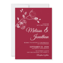 Elegant modern wit roodorchideeën bruiloft