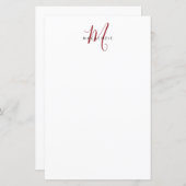 Elegant modern wit zwart-wittekenpapier (Voorkant / Achterkant)