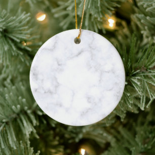 Elegant Modern Witte Marmer Keramisch Ornament