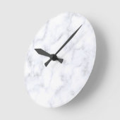 Elegant Modern Witte Marmer Ronde Klok (Hoek)