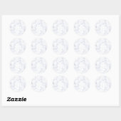 Elegant Modern Witte Marmer Ronde Sticker (Vel)