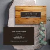 Elegant Modern Wood Grain look Visitekaartje