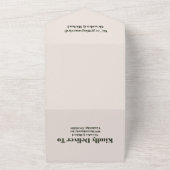 Elegant Modern Woodland Herfst Floral Wedding All In One Uitnodiging (Buitenkant)