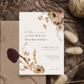 Elegant Modern Woodland Herfst Floral Wedding Kaart